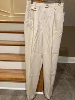 Pantalones de vestir Lauren Ralph Lauren nuevos con etiquetas para mujer talla 8 invierno blanco (marfil) lana suave Foto 1 de 4