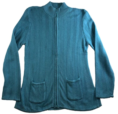 Diane Von Furstenberg Silk Cashmere Cardigan Sweater Jacket Sz L Full Zip NWT - Image 1 of 4