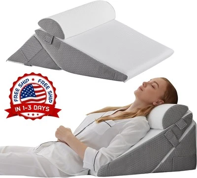 Juego de 3 almohadas ortopédicas en cuña para cama después de una cirugía NUEVO US Foto 1 de 4
