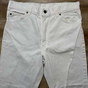 Vintage Levis Jeans Men 34x30 White Relaxed Fit Orange Tab USA Made Fits 32x30 - Picture 1 of 11