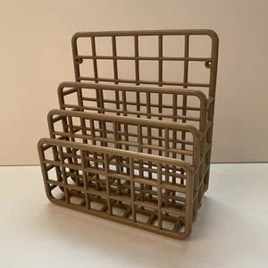 Vintage Yaffa Design Catch All Desk Plastic Storage Organizer Rack 1983 Tan Lt - Picture 1 of 9