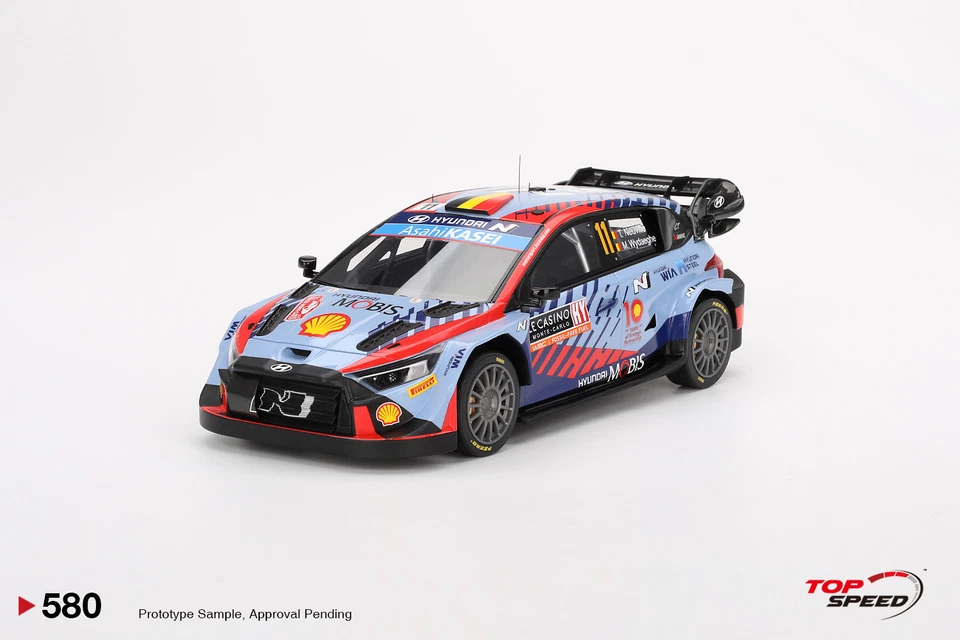 1/18 HYUNDAI I20 N RALLY1 HYBRID NO.11 2024 RALLY MONTE CARLO WINNER TS0580 - Image 1 of 1