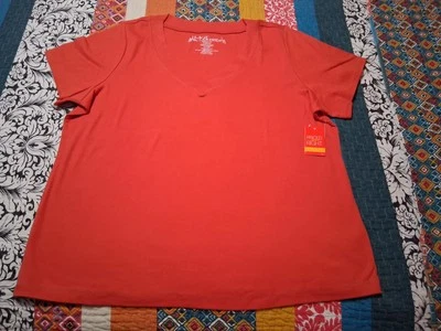 Camiseta L.A. AZUL NUEVA CON ETIQUETAS Naranja Cuello en V Talla 22/24 Ajuste Perfecto Elastizada  Foto 1 de 4