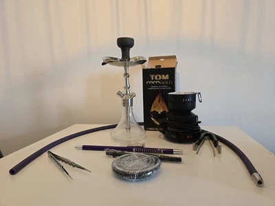 Wie neu! Aladin Shisha MVP 360 - Blue Glow inkl. Anzünder + 2 Schläuche + Kohle - Bild 1 von 4