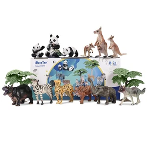 iBaseToy 14 PIEZAS Conjunto de Figuras de Animales de Juguete Realista Modelos de Animales Salvajes para Niños y - Imagen 1 de 8