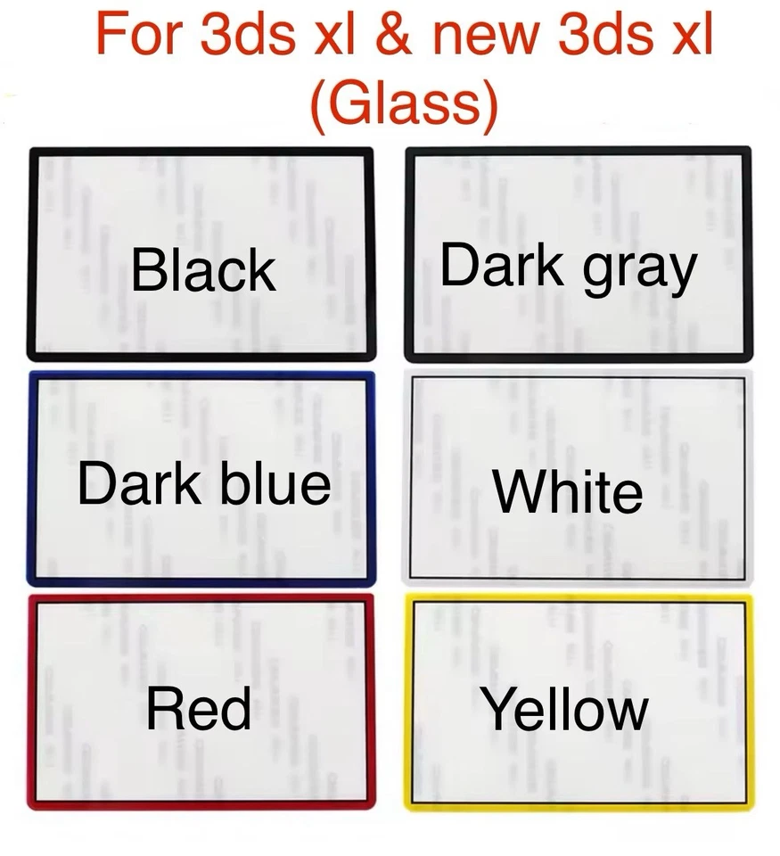 Replacement Top Upper GLASS Screen Display Lens for 3ds xl and New 3DS XL - Image 1 of 1