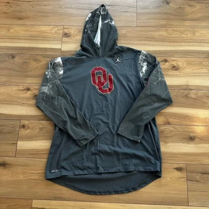 Jordan Oklahoma Sooners Hoodie Herren 2XL grau Dri-Fit Langarm Nike - Bild 1 von 9