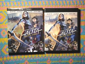 Alita: Battle Angel (4K UHD/3D/Blu-Ray, 2019) w/ Slipcover 3-Disc Set J. Cameron - Foto 1 di 13
