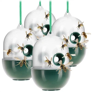 4pcs Wasp trap hanging exterior catches bees, insects and fli - Picture 1 of 8