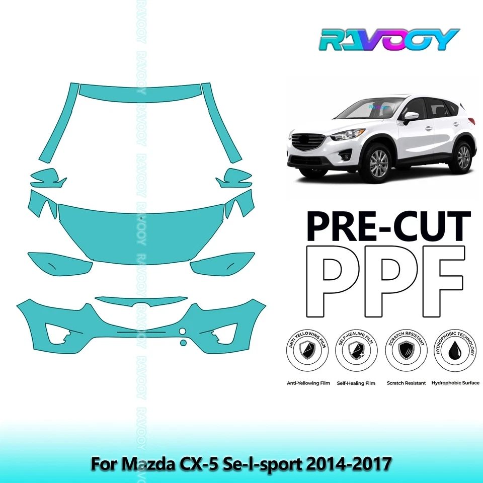 Película de protección de pintura precortada PPF para Mazda CX-5 Se-l-sport 2014-2017 Foto 1 de 4