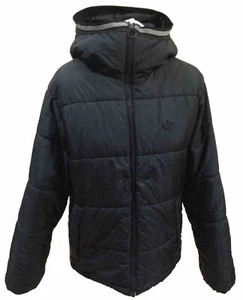 Unisex ADIDAS Black Hooded Puffer Jacket Coat U.K. Small 38-41” Chest FREE P&P - Picture 1 of 5