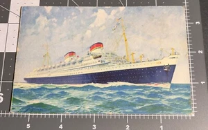 Antique SS REX Italian Line Steamship Boat Ocean Liner POSTCARD - Picture 1 of 2