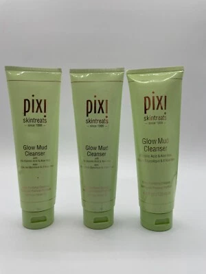 Paquete de 3 PIXI Skintreats Limpiador de barro brillante Limpiador purificador profundo 4,6 fl oz Foto 1 de 4