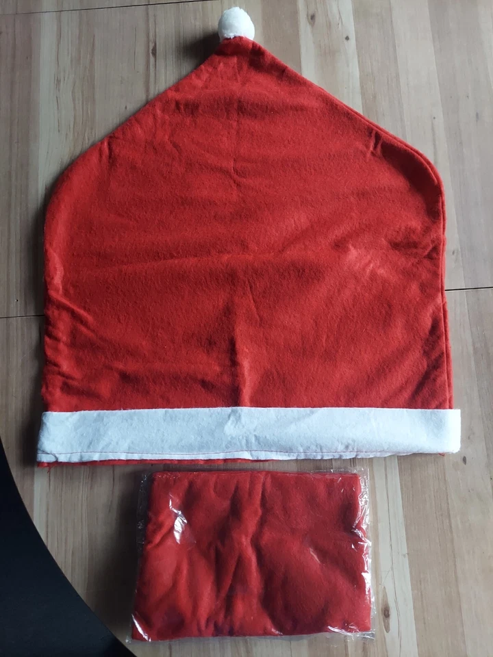 2 PIEZAS SOMBRERO ROJO NAVIDAD SILLA RESPALDO FUNDA SANTA CLAUS SOMBRERO NAVIDAD Foto 1 de 1