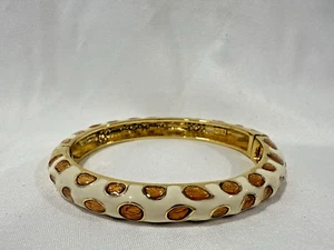 2006 Kenneth Jay Lane Giraffe Enamel Magnetic Cuff Bracelet - Picture 1 of 11