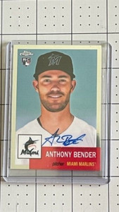 Anthony Bender Rookie Autograph 2022 Topps Chrome Platinum CPA-ABE RC Marlins