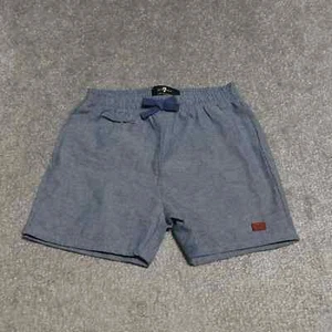 7 For All Mankind Shorts Girl's 18M Gray Chambray Elastic Waist Drawstring - Picture 1 of 10