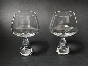 2x HOLMEGAARD PRINCESS CRYSTAL BRANDY COGNAC GLASSES MID CENTURY DANISH DESIGN 3 - Picture 1 of 5