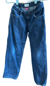 CHILDRENS PLACE Boy's Size 10 Husky Blue Jeans Adjustable Waist Straight Leg - Picture 1 of 4