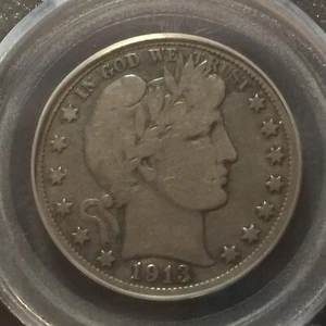 PCGS  VG-10 1913-p Barber Half Dollar   LITY and part B, R   Low Mintage Coin #2 - Picture 1 of 5