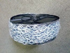 100 FT #12 Gauge Galvanized Jack Chain Steel Coil Roll New - Picture 1 of 4