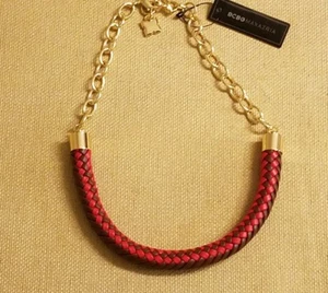 BCBG MAX AZRIA MIXED LEATHER TRIBAL NECKLACE - Picture 1 of 3