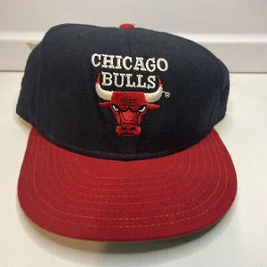 VTG Chicago Bulls Hat Rare NBA New Era 59Fifty Wool 7 5/8  Fitted Baseball Cap - Picture 1 of 6