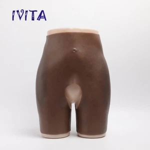 Silicone Buttock Shape Pants Open Pants Suntan Silicone Underwear Size XL - Picture 1 of 12