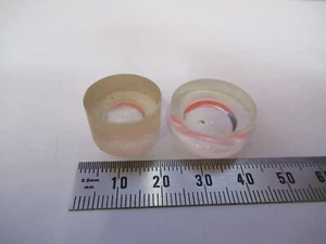 LOT 2ea OPTICAL GLASS LENS PLANO CONCAVE PL-CC OPTICS X3-B-56 - Picture 1 of 8