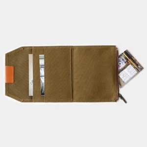 TRAVELER'S Notebook Cotton Zipper Case Olive Passport Size revived 2023 New - Picture 1 of 8
