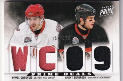 2012-13 Panini Prime Dual Jerseys #38 Pavel Datsyuk/Brent Seabrook 158/200 - Image 1 of 2