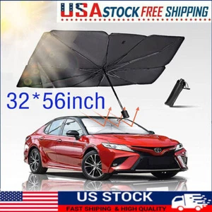 Car Windshield Sun Shade Umbrella Front Rear Window Cover Visor Blind UV Block D - Foto 1 di 11