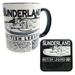 Short S 25 Sunderland RAF RAAF RNAF Flying Boat Patrol Bomber Mug Coaster Set - Picture 1 of 3