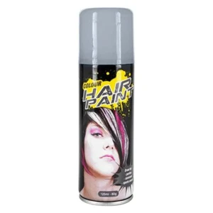 Silver Colour Hair Spray 125ml Temporary Coloured Hairspray Party Supplies - Picture 1 of 3