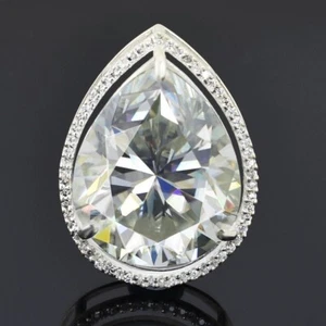 RARE 45.20 Ct Certified Off White Diamond Pendant With Accents-Great Sparkle ! - Picture 1 of 7