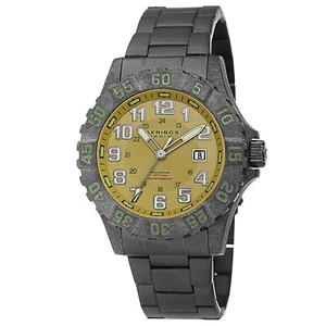 Men's Akribos XXIV AK794BK Quartz Divers Carbon Fiber Case Black Bracelet Watch - Picture 1 of 4