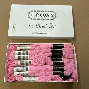 J&P Coats Deluxe 6 Strand Floss Embroidery Cross Stitch Beauty Pink 65 NOS Case - Picture 1 of 6