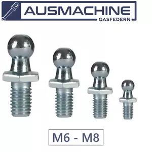 Kugelbolzen Kugelkopf M6 M8 Kugelzapfen - 12mm 20 mm Gewinde für Gasdruckfeder - Bild 1 von 13