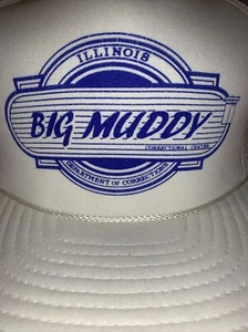 Vintage Silkscreen BIG MUDDY IDOC SNAPBACK Mesh Cap YOUNGAN WHITE San Sun OSFA - Picture 1 of 7