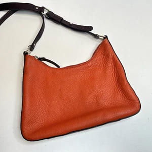 Casual KATE SPADE Bradley Medium Pebbled Leather Crossbody Bag Orange & Brown - Picture 1 of 13