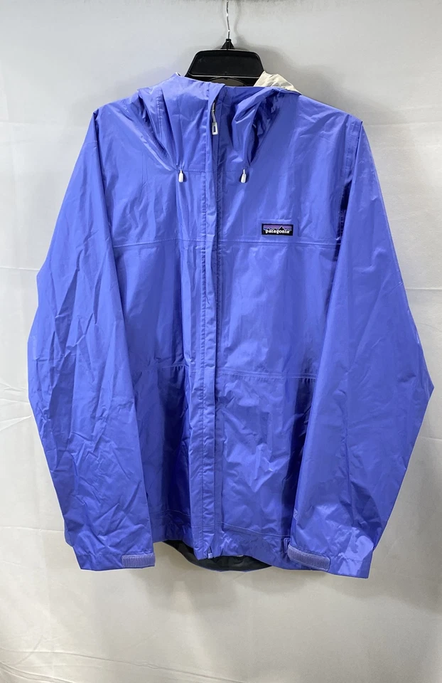 Chaqueta de lluvia Patagonia para mujer púrpura Torrentshell con capucha cremallera completa talla XL Foto 1 de 4