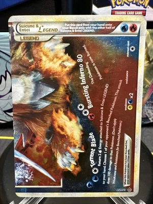 Suicune & Entei Legend 95/95  2 SWIRLS Bottom Half HGSS Unleashed Holo Rare - Image 1 of 4