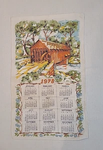 Kalender Geschirrtuch ** Vintage 1978 ** 16"X25" ** unbenutzt - Bild 1 von 4