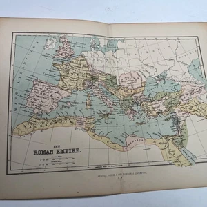1872 Map of The Roman Empire Original Vintage PHA #2 Antique Atlas - Picture 1 of 8