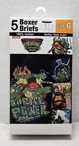 Teenage Mutant Ninja Turtles Mutant Mayhem Boys' 5 Pack Boxer Briefs Size 6/New - Picture 1 of 5