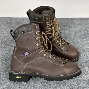 Stivali da lavoro Danner Quarry 12 pelle marrone GTX impermeabili punta in lega USA 17307 - Foto 1 di 18