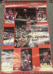 Vintage 1980s Starline NBA Chicago Bulls Michael Jordan Rookie Poster 34.5 x 22 - Picture 1 of 18