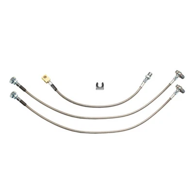 Kit de manguera de freno trenzada de acero inoxidable elevación de 2-4" Chevrolet GMC K10 K15 1973-78 3 piezas Foto 1 de 4