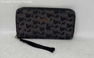Kipling Womens Black Geometric Classic Organizer Zip Around Wallet - Picture 1 of 8