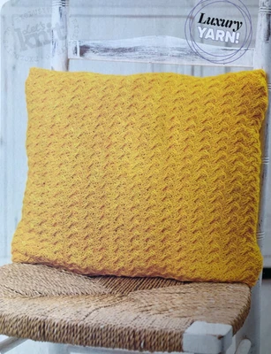 Jo Allport knitting pattern DK textured cushion cover - Image 1 of 3